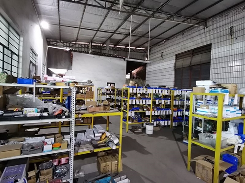Warehouse of outsourced original parts such as electrical, hydraulic, and pneumatic components